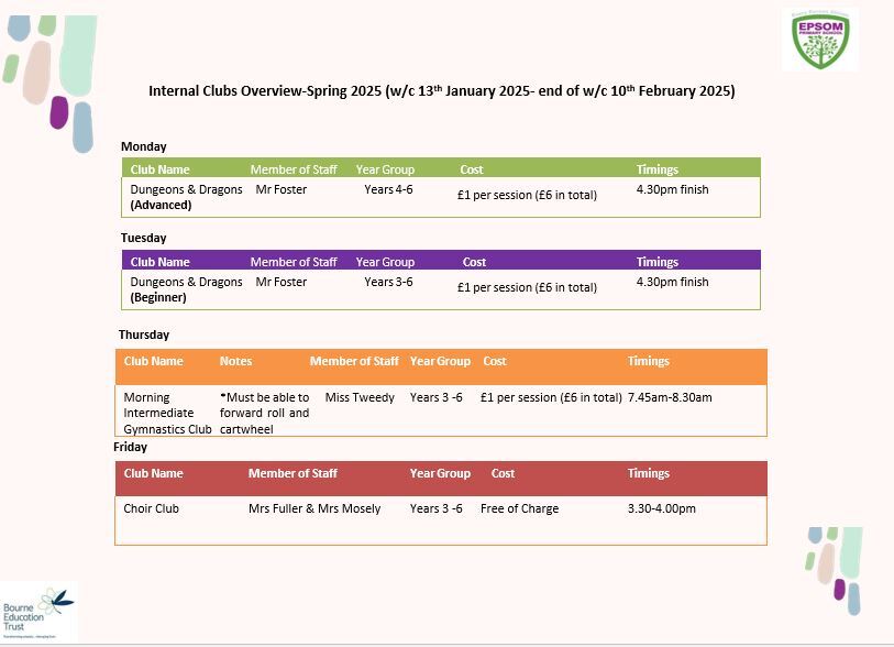 Spring 2025 1 Internal Club Timetable (1)